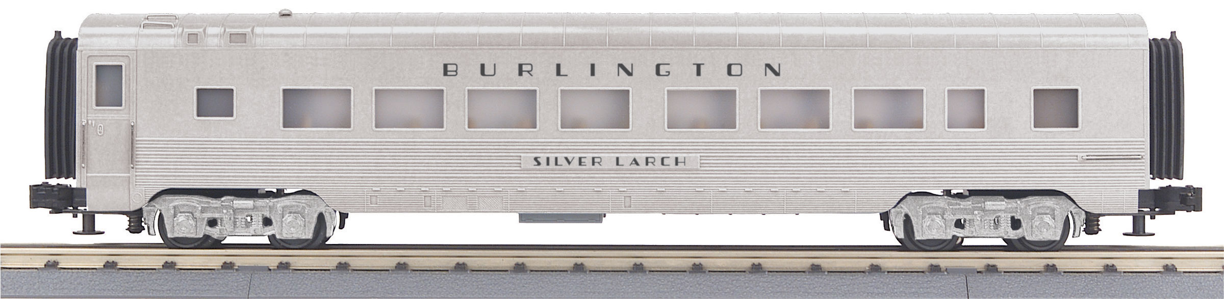 60' Streamlined Coach Car - Burlington (Plated